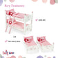 Emily Rose 18 Inch Doll Stackable Beds - Bunk Bed with Floral Bedding Sets