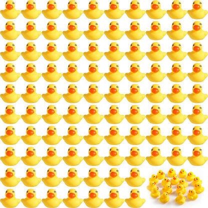 Teling 200 Pcs Mini Rubber Ducks in Bulk Yellow Small Rubber Ducks Bulk Tiny Squeak Duckies for Birthday Party Favor Gift(1.57 x 1.57 x 1.18 Inch)