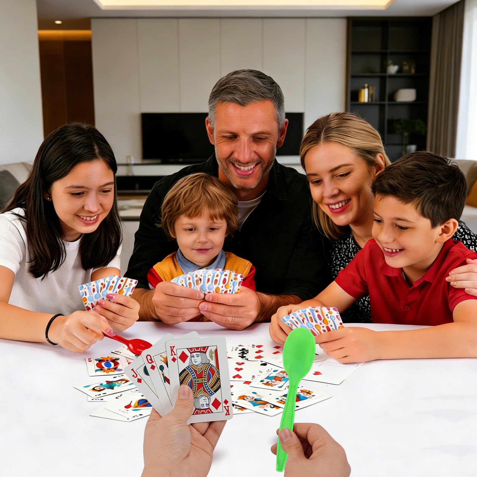 Regal Games Spoons Card Games for Kids - Spoons Game, Deck of Cards, Fun Family Games for Kids and Adults, Playing Cards, Game Night, Travel Games