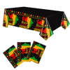 Ertyjikg 3 Pack Black History Month Tablecloths Plastic Disposable Rectangular Tablecloths for African American Heritage Festival Party Dining