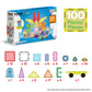 PicassoTiles 100PC Full Size & Travel Magnetic Tile Playset with Toy Bag