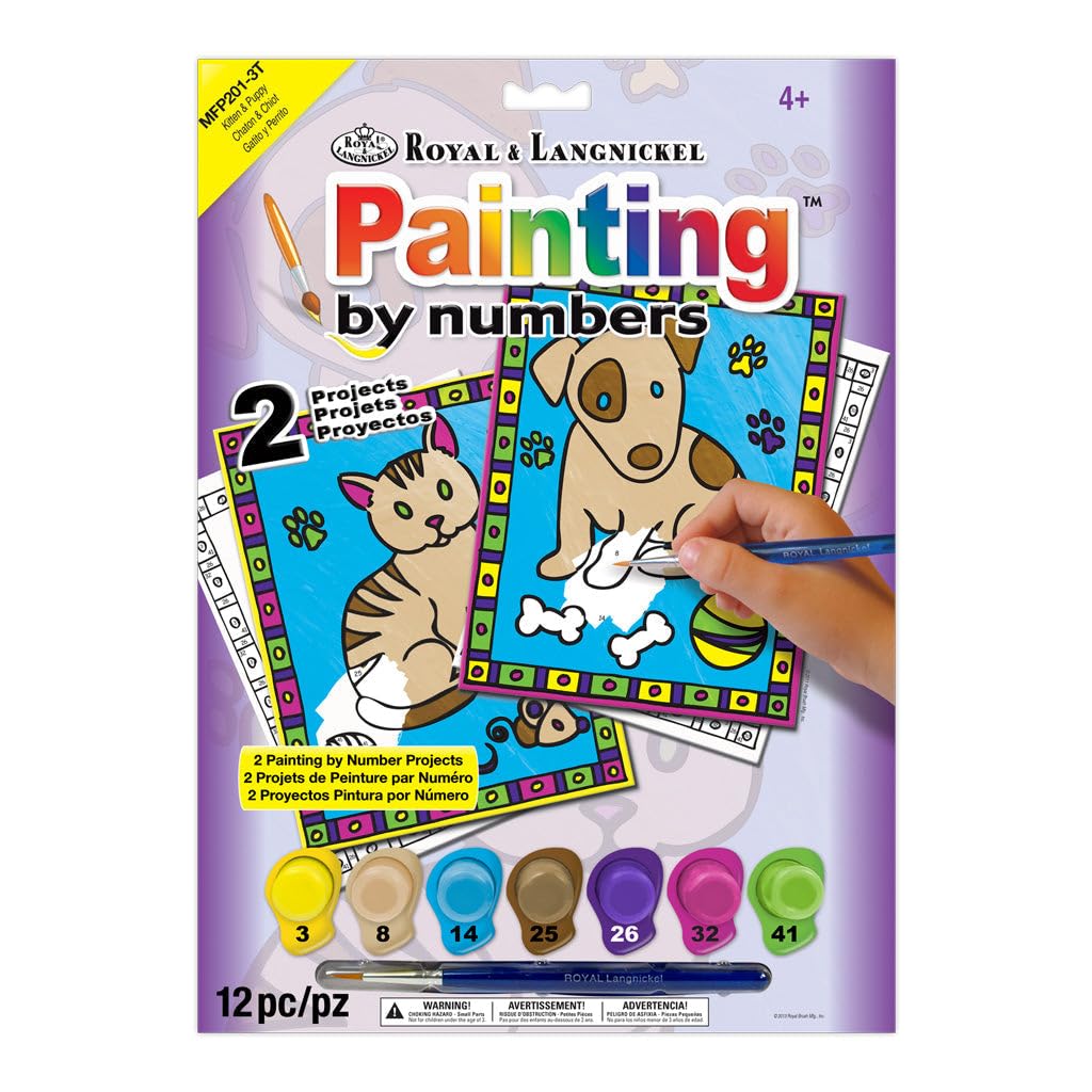 Royal Brush My First Paint by Number Kit, 8.75 by 11.375-Inch, 2/pkg