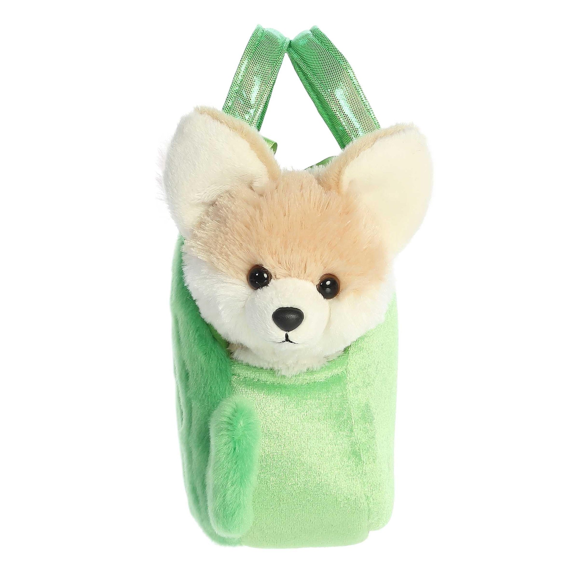 Aurora® Fashionable Fancy Pals™ Smiling Cactus™ Fox Stuffed Animal - On-The-go Companions - Stylish Accessories - Brown 7 Inches