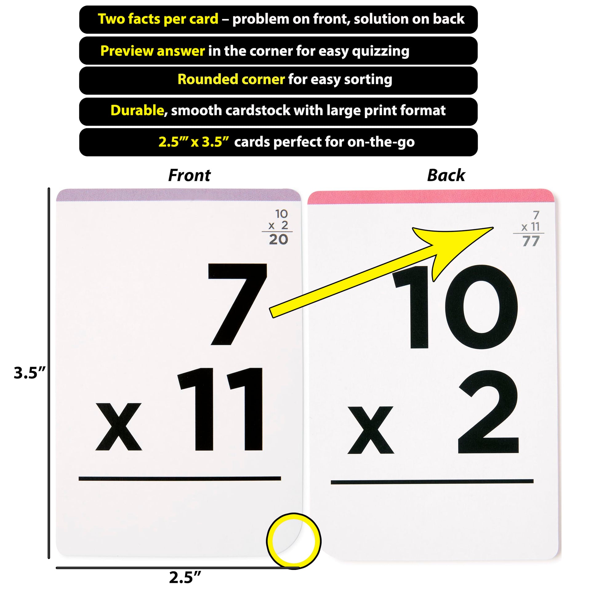 Think Tank Scholar Multiplication Flash Cards (150 Facts) Times Tables Flashcards - All Facts 1-12 for Kids in 3rd, 4th, 5th, 6th Grade - 6 Math Games