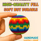 Funny Guy Mugs Footbag Set (3 Pack) - Handmade in Guatemala Crochet Hacky Kick Sack Balls - Footbag Juggling Balls for Outdoor Play, Party Games