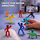 StikBot 6-Pack 2-Tone Series: Collectible Half-Clear & Half-Solid Action Figures - Poseable Stop-Motion Animation Toys with Dual-Sided Faces