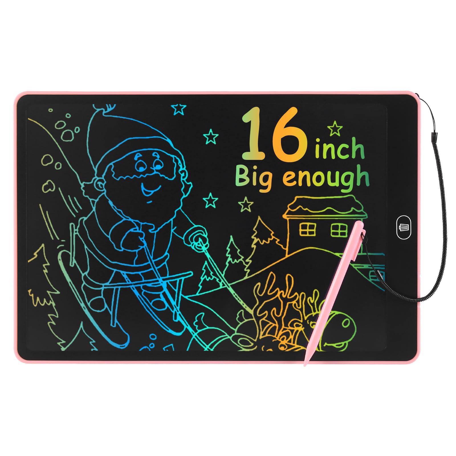 Drawing Tablet 16 Inch LCD Writing Tablet for Kids Adults, Girl Toys Doodle Board Christmas Gifts Sensory Toys for Ages 3-8 Road Trip Activities