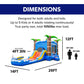 HeroKiddo 12ft Ocean Shark Commercial Inflatable Bounce House Water Slide