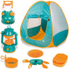 Kids Camping Set with Pop Up Tent - Little Explorers Playhouse Toddler Toys for Boys with Camp Gear for Children Indoor Outdoor Pretend Play