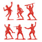 BMC Classic Marx Russian Plastic Army Men - Red 36pc WW2 Soldier Figures US Made