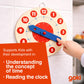Goki Wooden Learning Clock for Kids - Educational Telling Time Teaching Clock for Toddlers & Kindergarten - Wooden Learning Toys I Toddler Educational