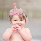 LINLULU Mini Birthday Hat Headband - First Birthday Hairband, 1st to 3rd Birthday Hat Headband, Newborn Headbands for Girls, Pet BirthdayHat