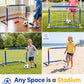 JollyJubilant 2-Pack Soccer Goal Set for Kids, Portable Soccer Goals with Ball & Pump - Indoor Outdoor Backyard Training Toy, Birthday Gift