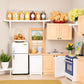 2Pcs White Dollhouse Wall Shelf,1:12 Scale Miniature Dollhouse Decor Accessories, Doll House Storage Wall Shelf for Kitchen Scene DIY Craft Ornament