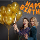 Happy Birthday Orange Aluminum Foil Letters Balloons 16 Inch Aluminum Foil Banner Balloons for Birthday Party Decorations Supplies