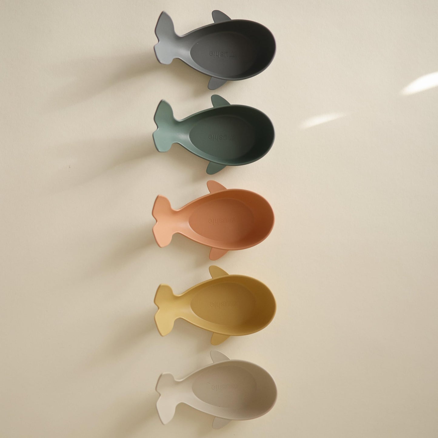 mushie Whale Bath Stackers Floating Toy (Retro) | Made in Denmark