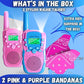 Waka Waka Walkie Talkies for Kids (2 Pack, Pink and Light Blue) - Long Range Two-Way Walkie Talkie Set with Bandanas and Whistles Included - Great for