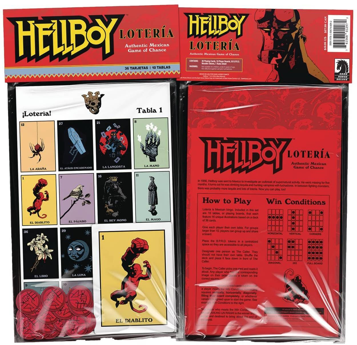 Dark Horse Comics Hellboy Lotería Game, Multicolor