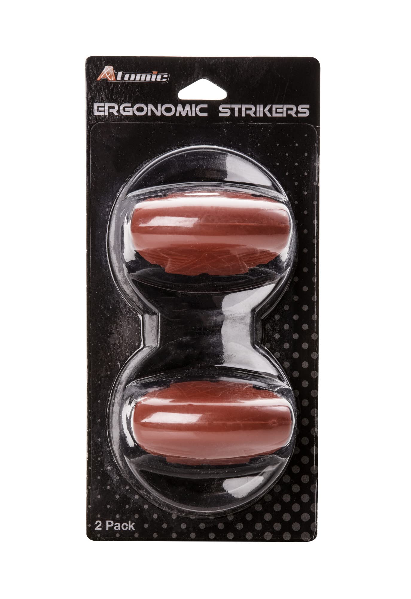 Atomic Ergonomic Premium Air Hockey Strikers (2‑Pack) - 3‑7/8” Diameter Pushers with Rubber Grip & Felt Bottoms for Air Hockey and Push Hockey Tables