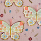 Meri Meri Butterfly Plates, Pack of 8 Disposable Paper Plates, Fun Shaped with Floral and Gold Foil Details - Great for Butterfly Birthday