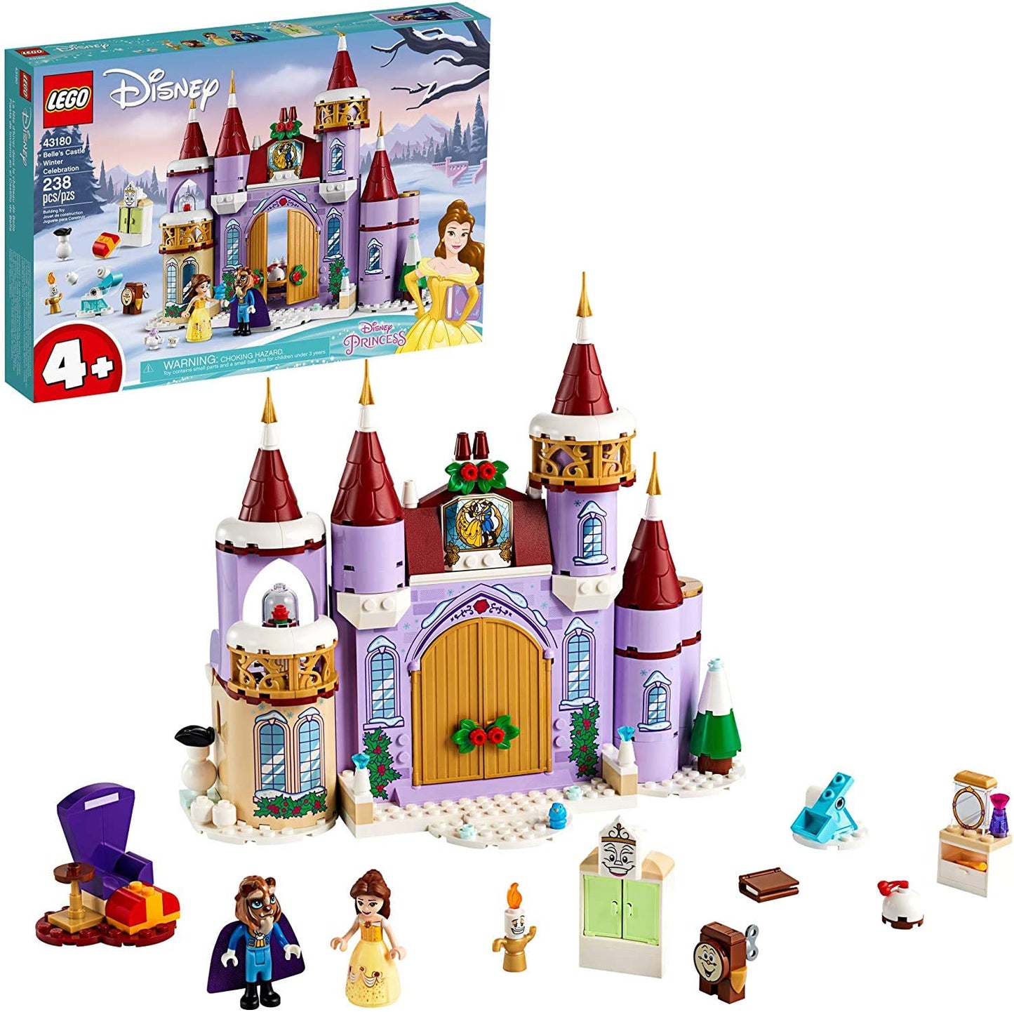 LEGO Disney Belle’s Castle Winter Celebration (43180) Disney Princess Building Kit; Makes a Great Birthday for Kids who Love Disney’s Beauty
