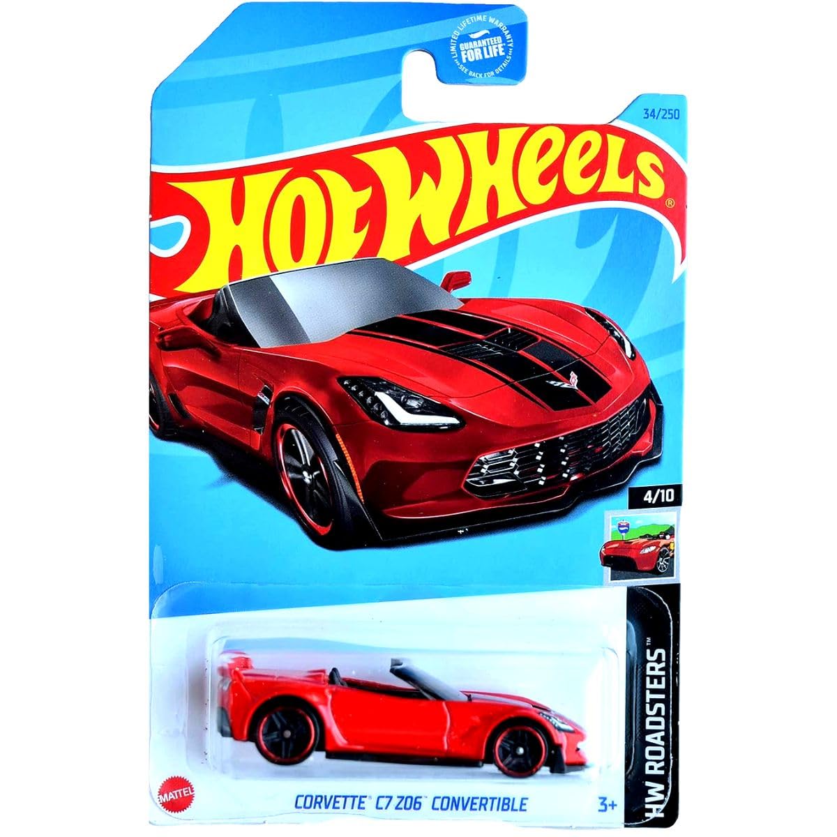 Hot Wheels Corvette C7 Z06 Convertible, HW Roadsters 4/10 Red