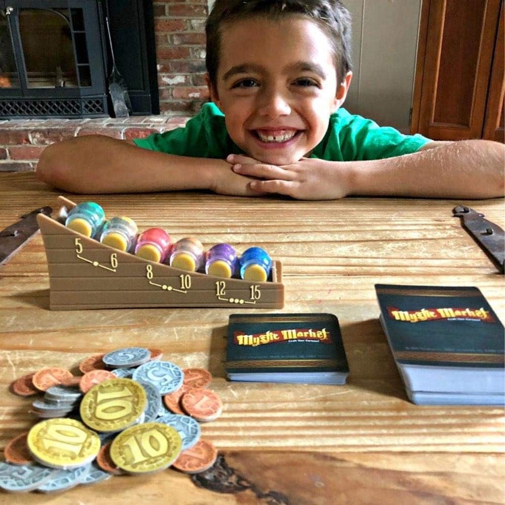 ThinkFun Mystic Market Strategy Card Game For 2-4 Players Ages 10 and Up - An Exciting Fast Paced Game Perfect for Both Families and Gamers, Multi