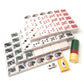 THY COLLECTIBLES Mahjong Tiles Poker Rummy Game Set 120 White Poker Tiles