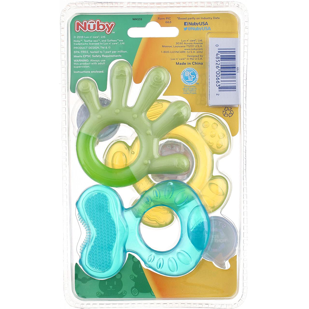 Nuby 3 Step Soothing Teether 3 Piece Set- Boy