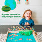 Bananagrams My First Word Game - Kids Spelling & Anagram Game in a Green Banana Pouch, Early-Learning & Travel, 72 Letter Tiles, 1-4 Players