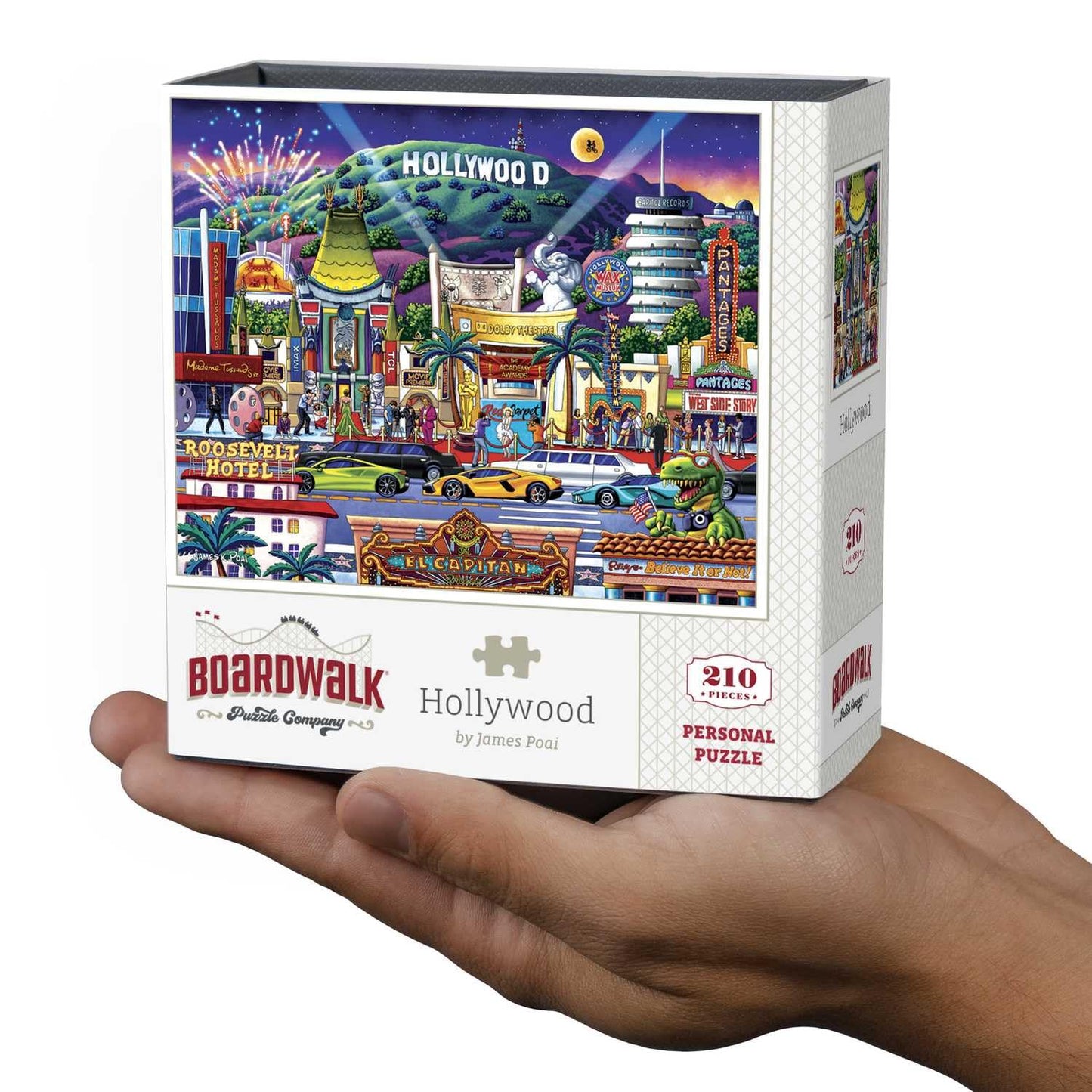 Boardwalk Hollywood 210 Piece Personal Puzzle, Jigsaw Puzzles with Premium Box, California Gifts for Adults, 6"x8"