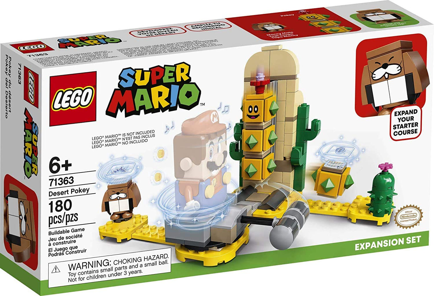 LEGO Super Mario Desert Pokey Expansion Set 71363 Building Kit; Toy for Creative Kids to Combine with The Super Mario Adventures with Mario Starter