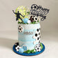 Soccer Cake Topper Soccer Ball Player Cake Decorations for Soccer Sport Birthday Supplies (Blue)
