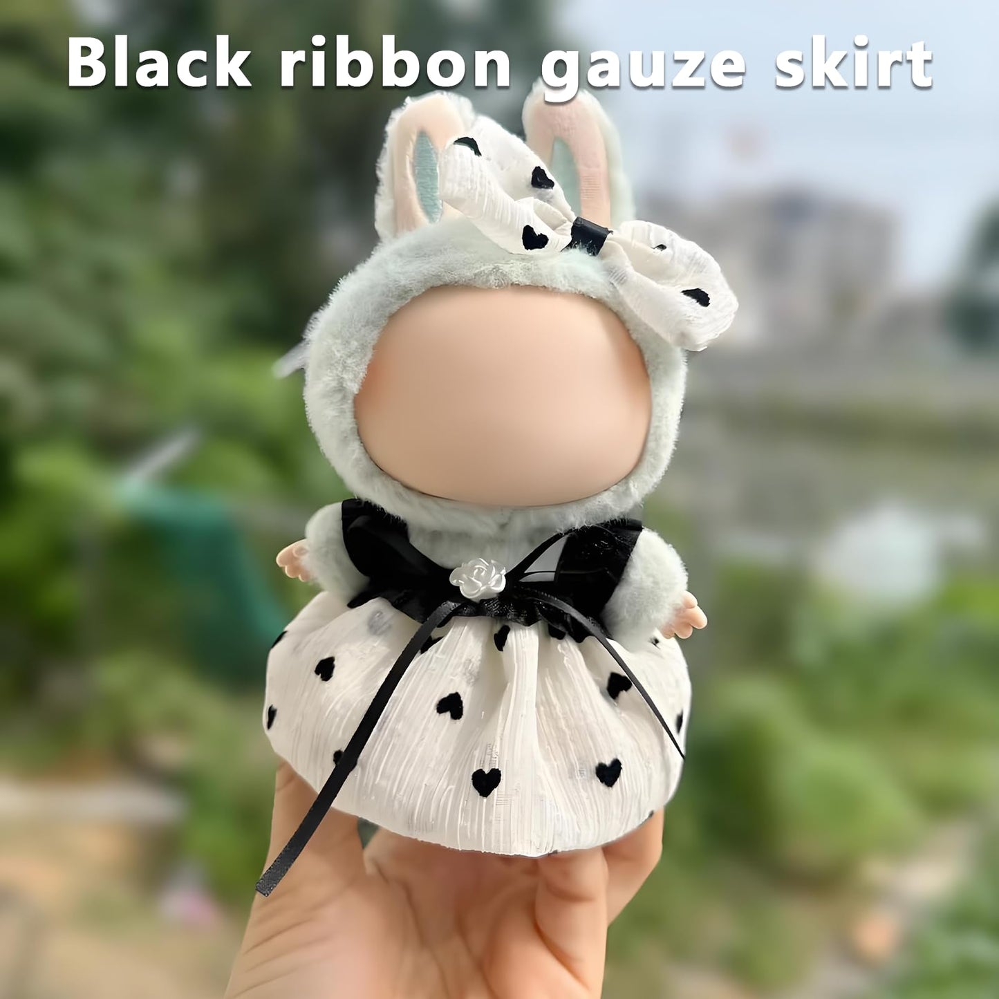 Satakara Doll Clothes Set for 17cm Dolls - Princess Dress Outfits with Bonnet/Bow Hair Accessories, Cute Clothes for Display & Photography (STK08)