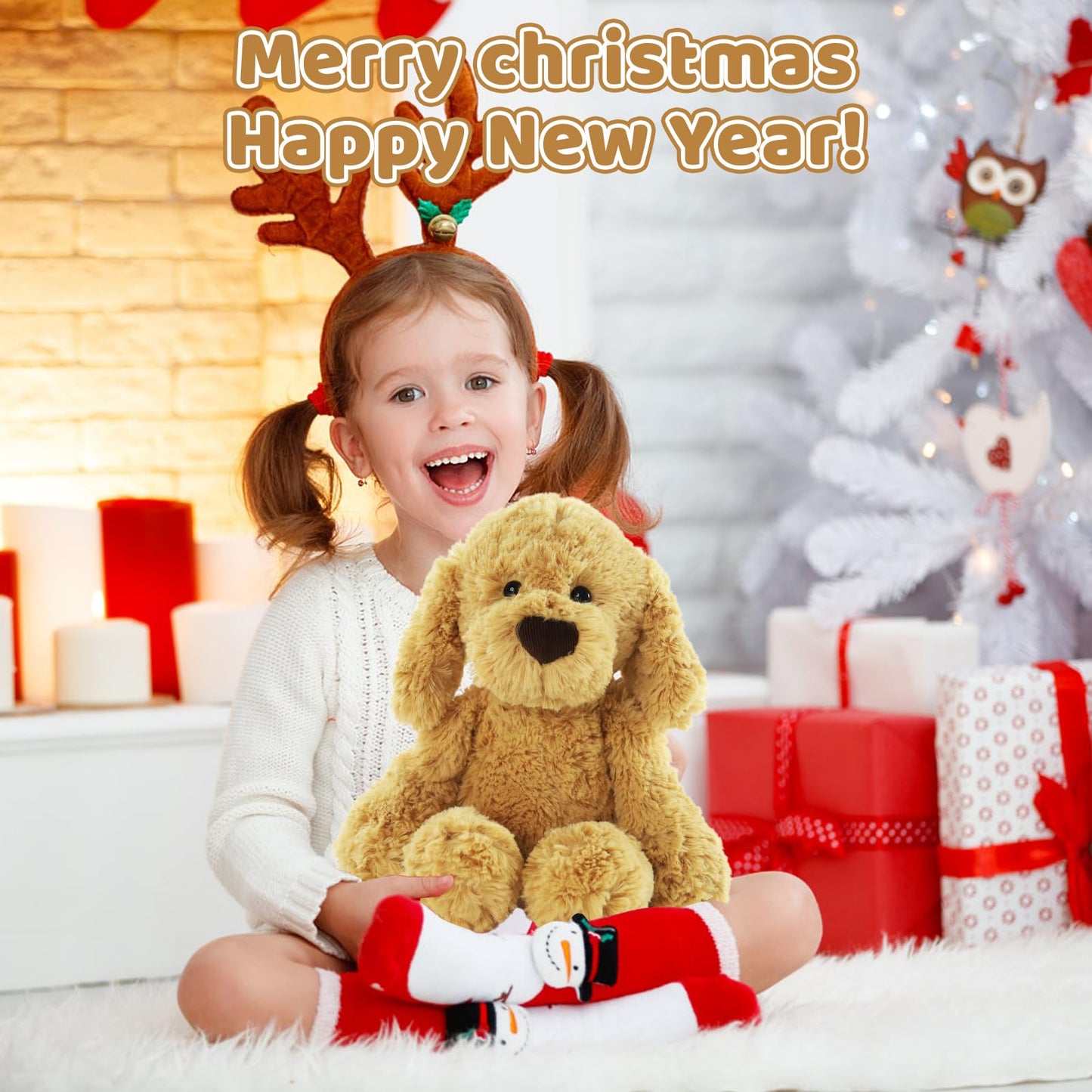Furvana The Golden Retriever Plush, Dogs Stuffed Animals, 10" Golden Retriever Stuffed Animal, Ideal Christmas Animal Gift for Toddlers, Kids & Teens