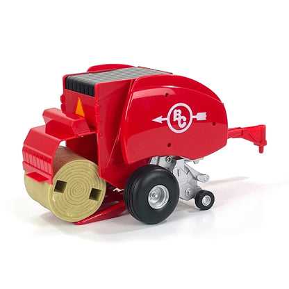 Big Country Toys Red Round Baler - Toy Hay Baler - 1:20 Scale - Farm Toys - Durable & Lifelike - Playable & Collectible…