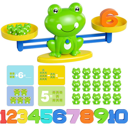 Siwuoke Frog Balance Math Toy, STEM Counting Game for Kids Ages 3-8