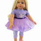 Purple Easter Bunny Tutu Dress for 18-Inch Dolls | Premium Quality & Trendy Design | Dolls Clothes