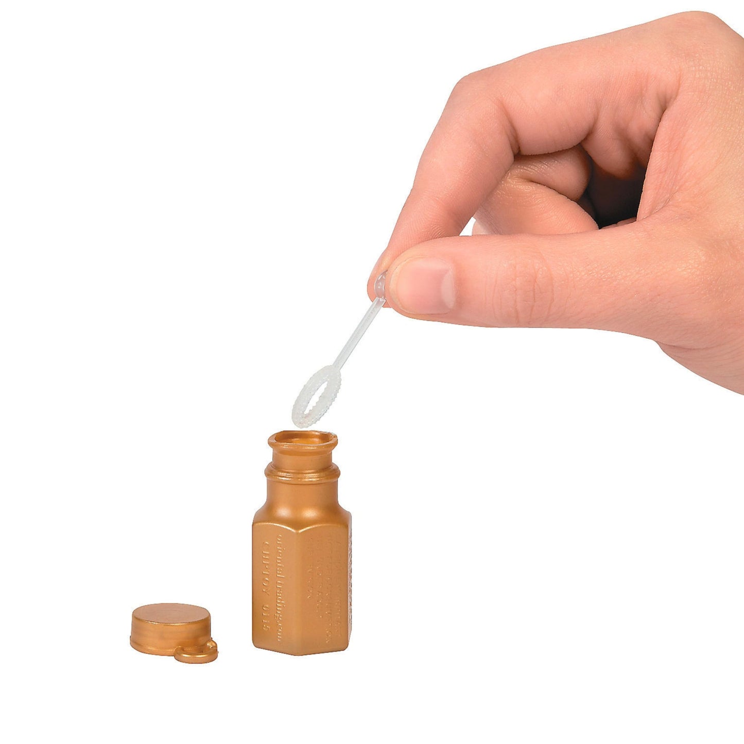 Fun Express - Metallic Gold Hexagon Bubble Bottles 0.3 - Toys - Bubbles - Bubble Bottles - 48 Pieces