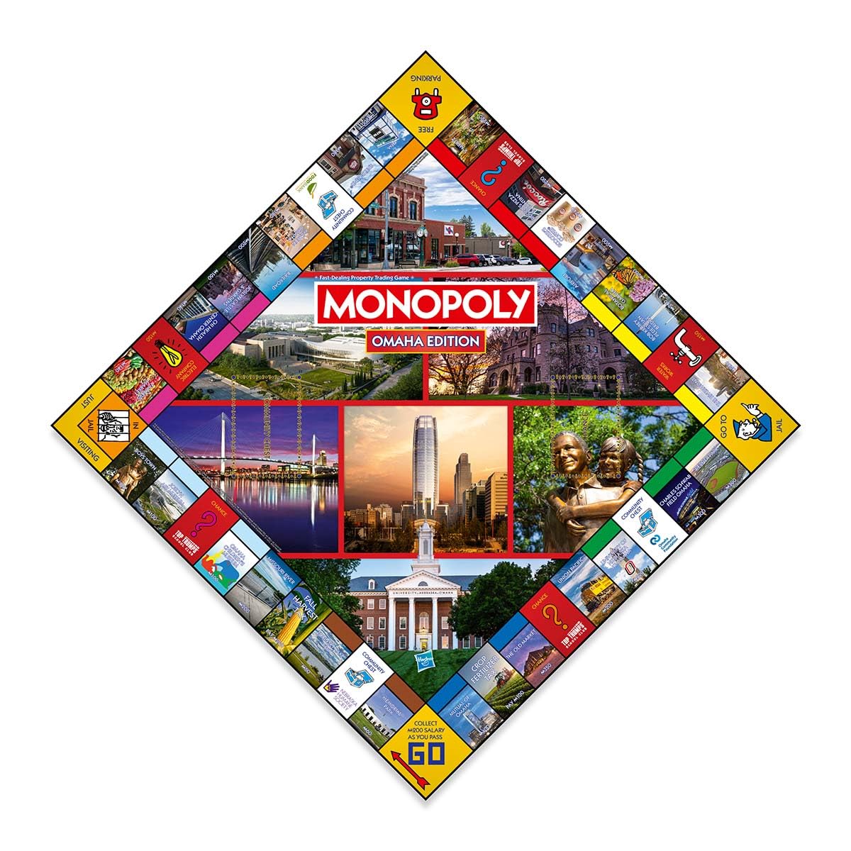 Monopoly Board Game Omaha NE Edition : 2-6 Players Family Board Games for Kids and Adults, Board Games for Kids 8 and up, for Kids and Adults, Ideal