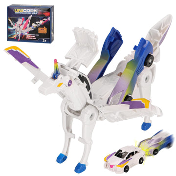 Car Toy transformable Unicorn, Sports car Collision Magic Unicorn, Children's transformable car Robot Suitable for Boys and Girls