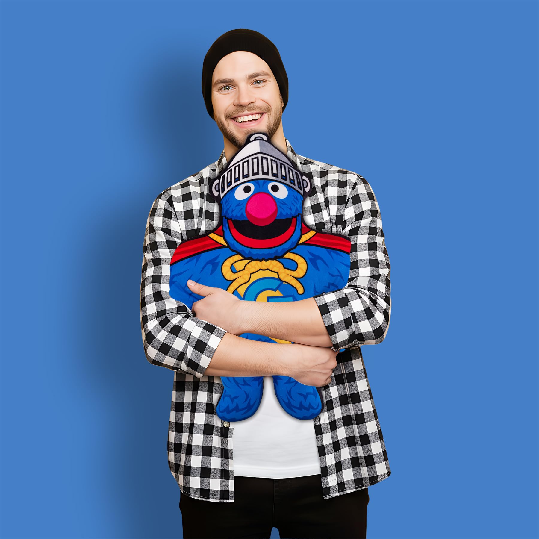 Bleacher Creatures Sesame Street Grover Superhero 22" Bleacher Buddy - Soft Plush Toy