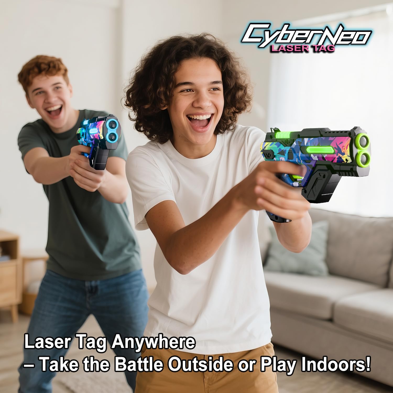 Laser Tag Set of 4, Lazer Tag Guns & Vests, Gift Ideas for Kids Teens and Adults, Cool Birthday Toys for Teenage Ages 8 9 10 11 12+Year Old Boy &