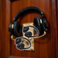 2Pcs Black 1:12 Dollhouse Headphones Miniature Headset Model Toy Micro Landscape Decoration Dollhouse Accessories