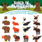 POPULAR PLAYTHINGS Magnetic Forest Animals for Toddlers 1-3, Mini Mix or Match Animal Toys, Gift for Kids, Set of 4