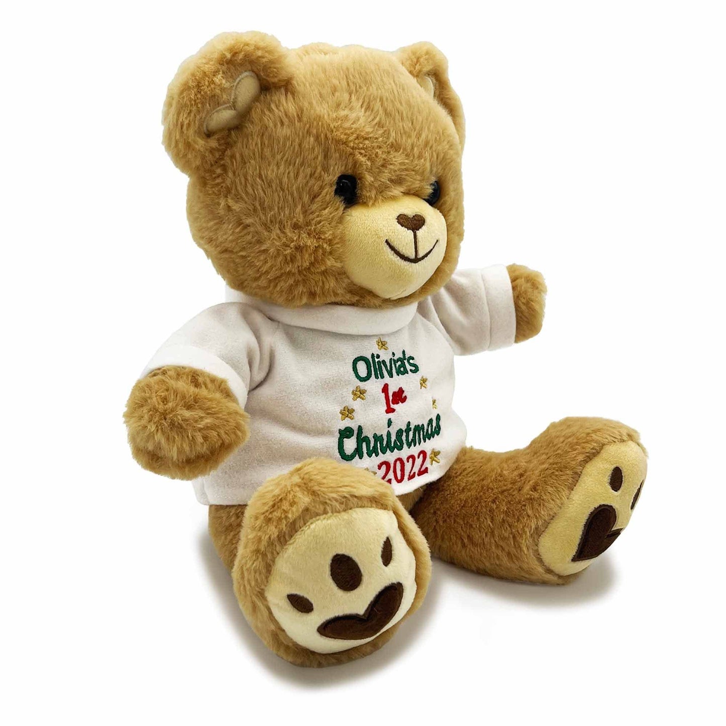 DIBSIES Personalized Baby's 1st Christmas Teddy Bear - 12"