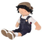Tikiri Ethically Sri Lankan Tikiri Toys Joe Fabric Baby Doll, Boy Baby Doll in Dungaree and Cap, Ages 6 Months & Up