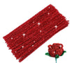 GAGANIU Glitter Red Craft Pipe Cleaners, Bright Color Chenille Stems for Crafts - 12 inch Craft Supplies for DIY Projects, Art Activities, Decorations
