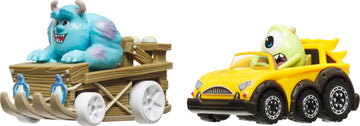 Hot Wheels Toy Cars, Set of 2 RacerVerse Die-Cast Vehicles with Character Drivers Optimized for Performance on RacerVerse Track (Styles May Vary)
