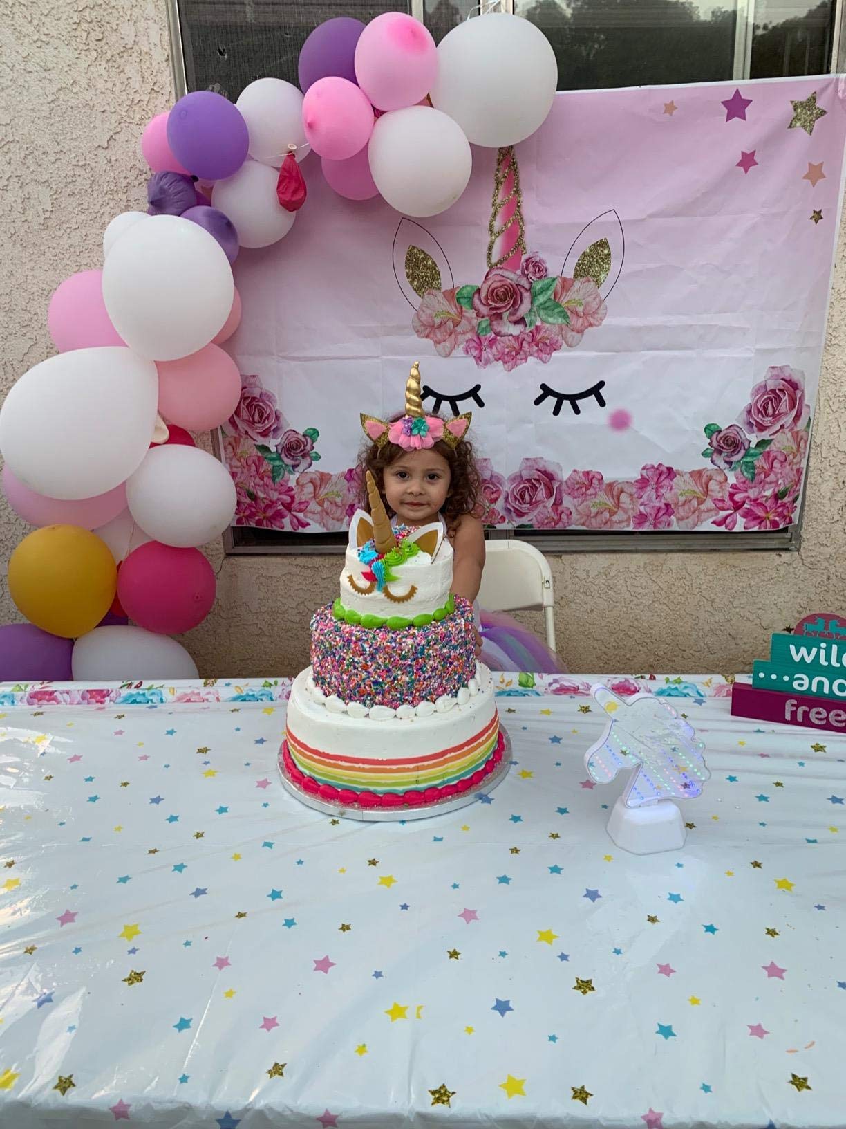 FZR Legend Unicorn Themed Birthday Party Decorations - Plastic Tablecloth | 53 x 90 inches,Disposable Table Cover | Magical Party Supplies for Girls